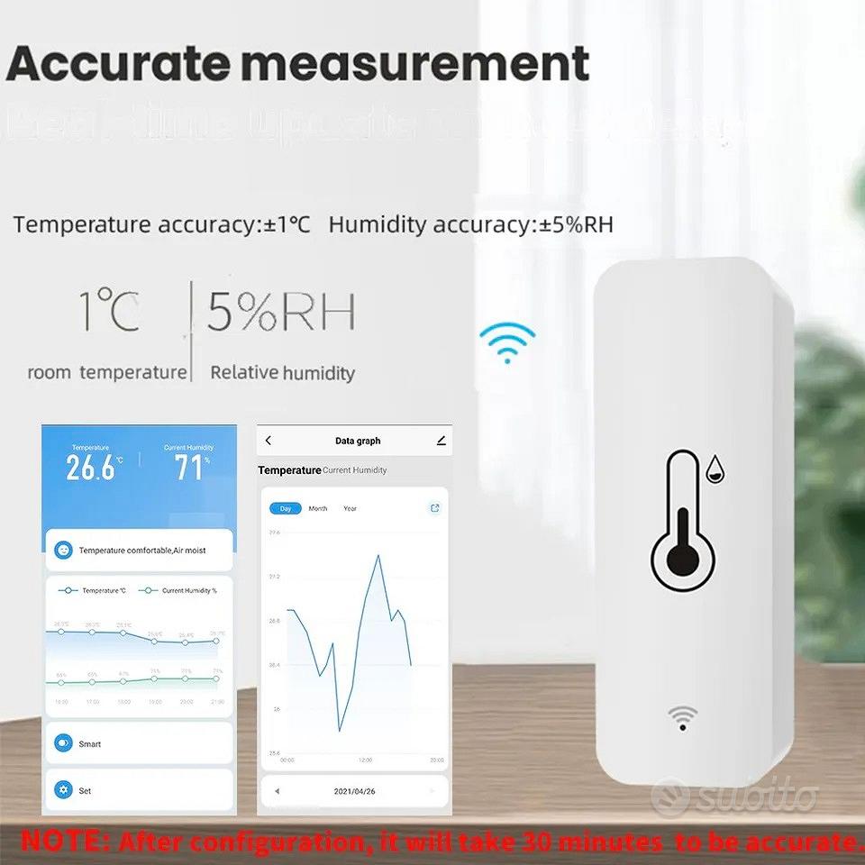 Termometro Igrometro Wireless Wifi Tuya Smart Life - Elettrodomestici In  vendita a Reggio Emilia
