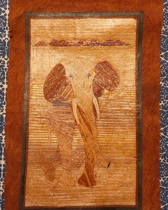 Elefante in fibra di banana 28x19