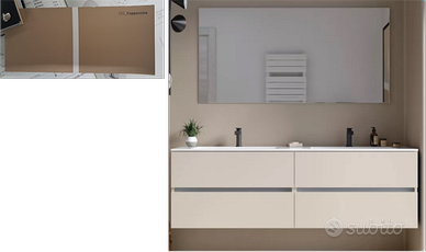 MOBILE SOSPESO CON DOPPIO LAVABO INTEGRATO