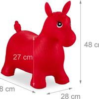 Cavallo gonfiabile rosso