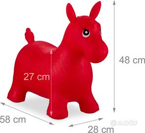 Cavallo gonfiabile rosso