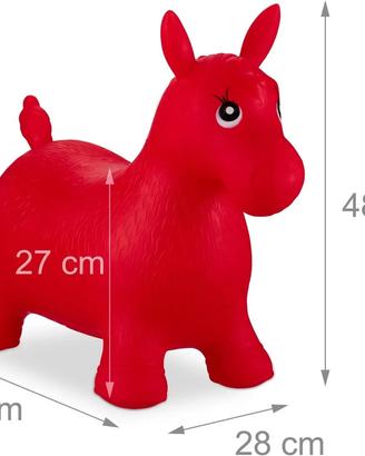 Cavallo gonfiabile rosso