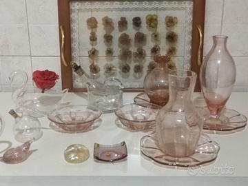 vecchi oggetti in vetro di murano , e soffiato 