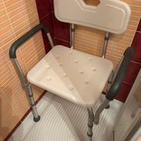 Sedia da doccia con schienale e braccioli