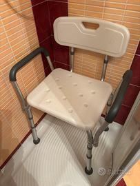 Sedia da doccia con schienale e braccioli