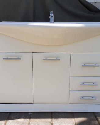 mobile lavabo 2 ante 3 cassetti e specchio bagno