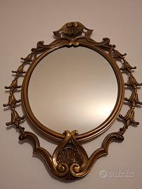 Specchio vintage in ottone 
