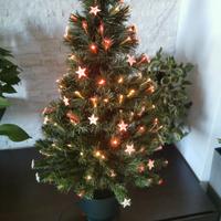albero di natale a fibre ottiche