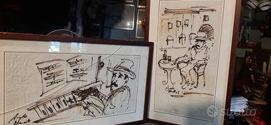 quadri : coppia schizzi&dipinti G.Puccini 