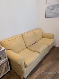 Divano letto 3 posti giallo