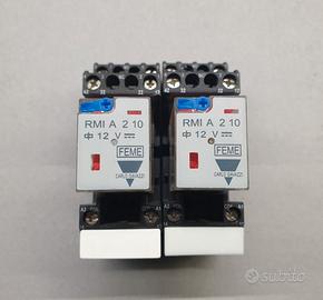 rele' monostabile industriale Feme 2 scambi 12VDC 