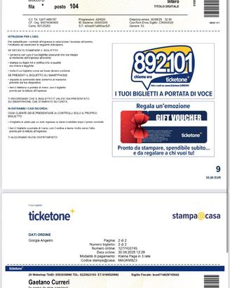 Biglietti concerto