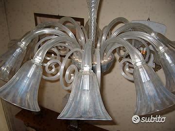 1930/40 Lampadario 10 luci di Venini ( Murano)