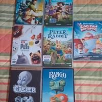 Set 7 DVD bambini vari nuovi