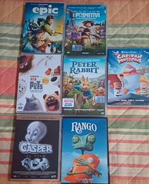 Set 7 DVD bambini vari nuovi