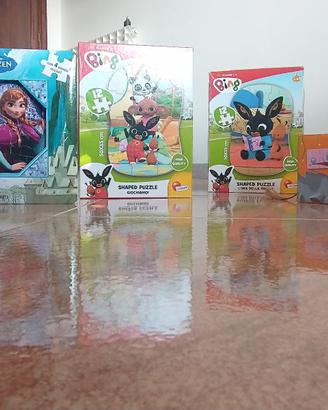 5 Diversi Puzzle per bambini (Bing, Frozen, altri)