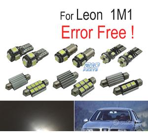 KIT 15 LAMPADE LED INTERNE PER SEAT LEON 1 M 1 99-