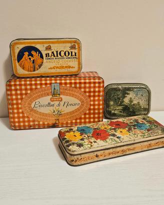 Scatole di latta vintage