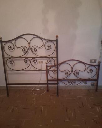letto in ferro battuto con rete