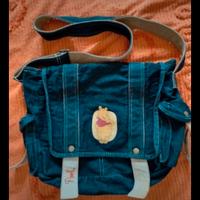 Borsa Disney jeans nera capiente spalla o tracolla