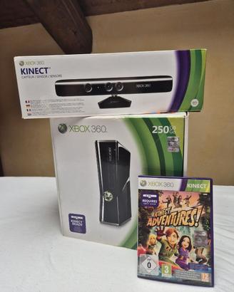Lotto Xbox 360 con Kinect, 2 controller e gioco