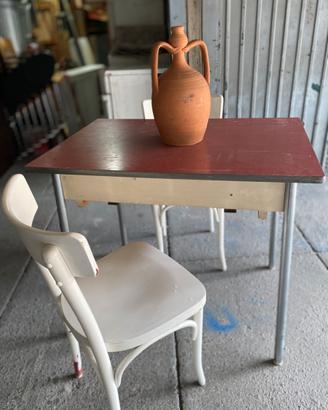 idea completo 2 sedie e 1 tavolo formica in legno