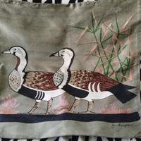 copri cuscino in seta jim thompson anatre grigio