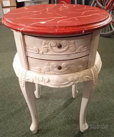 VECCHIO COMODINO VINTAGE CON 2 CASSETTINI SHALBY