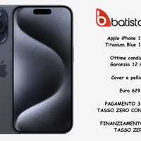 Apple iPhone 15 Pro Titanium Blue 128 Gb