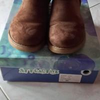 STIVALETTI MARRONE DONNA CON PELLICCIOTTO N 38