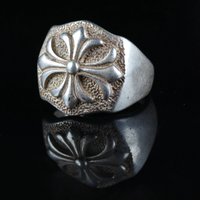 RARO ANELLO IN ARGENTO TEMPLARE CROCE GERUSALEMME