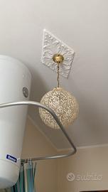 Lampadario boccia sfera palla beige