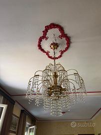Lampadario 9 lampade- gocce di cristallo