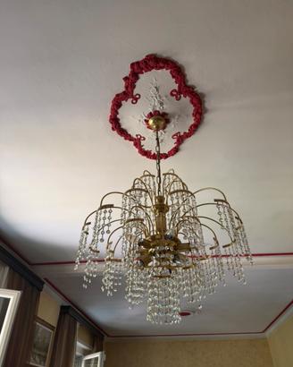 Lampadario 9 lampade- gocce di cristallo