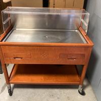 Carrello porta pietanze con piano refrigerato