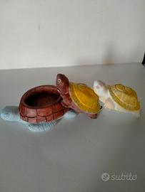 piccole tartarughe in cemento 