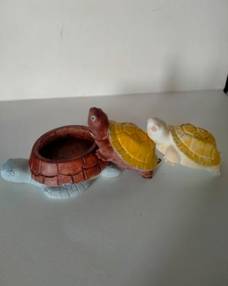 piccole tartarughe in cemento 