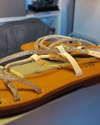 sandali bassi bianco n.36