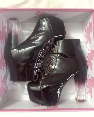 SCARPE JEFFREY CAMPBELL LUCITE DARK WINE - TG.38