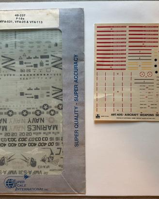 Decals Per Modellismo Aereomobile tipo F18 - 1/48