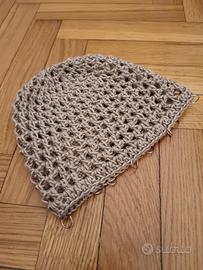 cappellino cuffia color caffèllatte