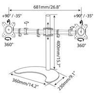 Supporto per doppio monitor by Techly