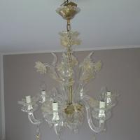 LAMPADARIO IN MURANO E ORO ZECCHINO