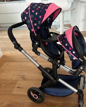 Passeggino gemellare per bambole
