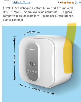 Scaldabagno 30 litri wifi imballato