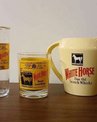 White Horse Whisky brocca e bicchieri