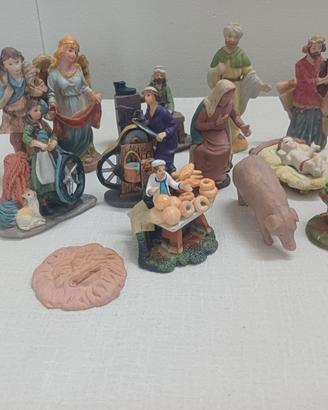 14 pastore in terracotta x presepe