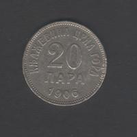 Montenegro 20 para 1906