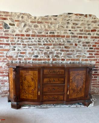 Credenza/madia intarsiata in legno pregiato