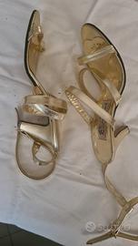 sandali con cinghie dorate buono stato misura 39